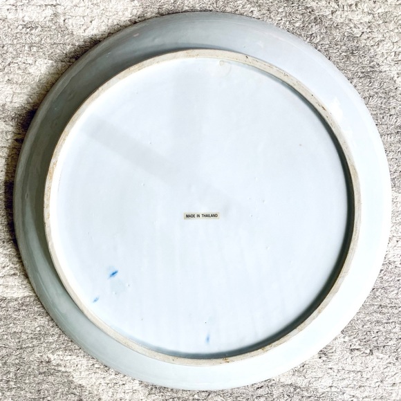 Large Handmade Chinoiserie Decorative Plate - Picture 2 of 3
